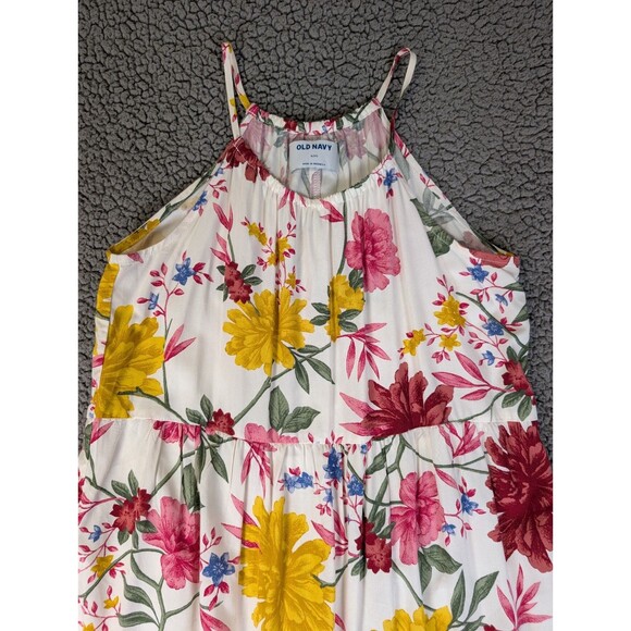 Old Navy Tulip-Hem Dress Girls XL (14) Floral Sleeveless Halter Neck Summer - Picture 4 of 12